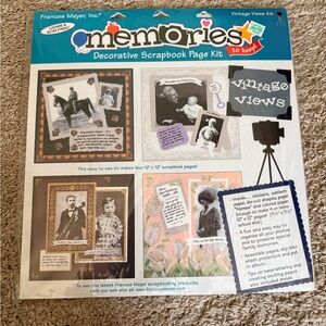 Vintage Views Scrapbook Kit - Black, Orange, Purple